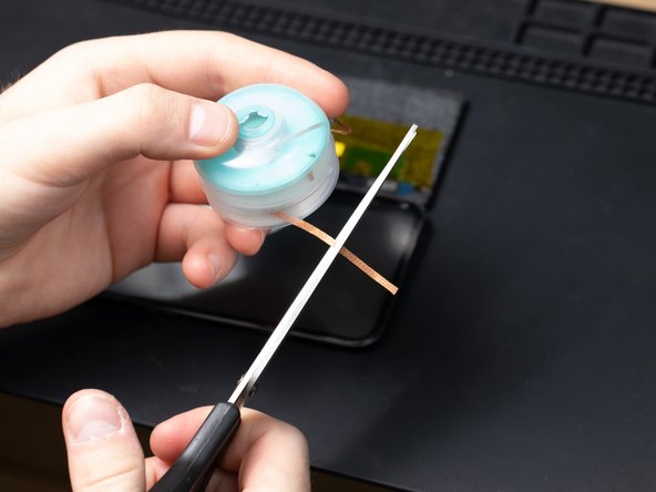 In the next steps we'll be using a solder wick to remove the solder balls from the new touch flex.