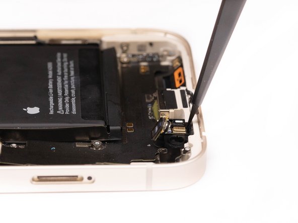 Using a tweezer, disconnect the second microphone from its socket.