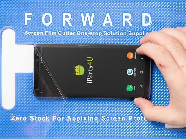 Grip the peelable tab with tweezers or your fingers and peel the protective layer away from the film.