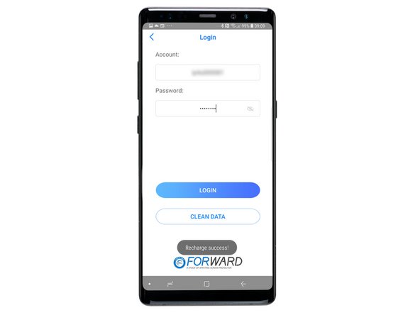 Once you've clicked 'OK'. This will bring up a message saying 'Recharge Success' and will log you out of the app.