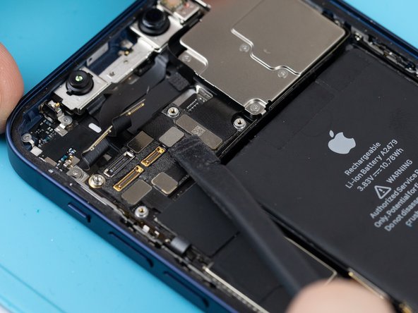 Using a spudger or your fingernail, disconnect the dot projector flex.