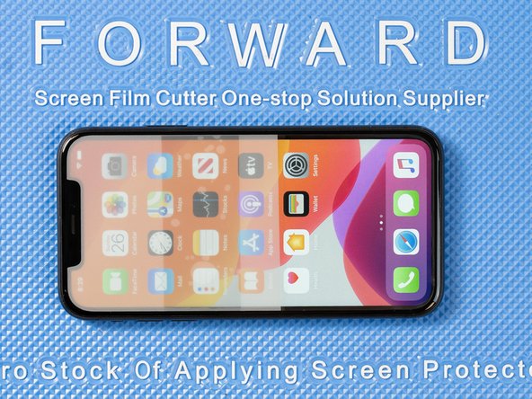 With your application tool slowly slide it along the film until you reach the end of the phone.