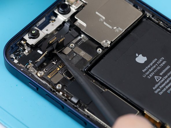 Using a spudger or your fingernail, disconnect the infared camera flex.