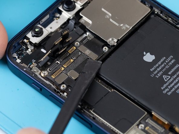 Using a spudger or your fingernail, disconnect the 1x rear camera flex.