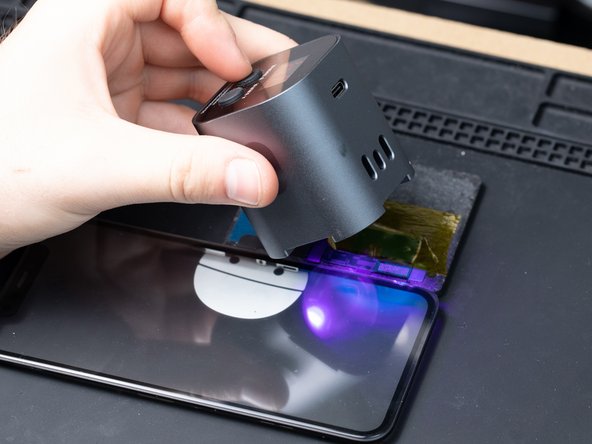 Take your curing lamp to cure the solder mask.