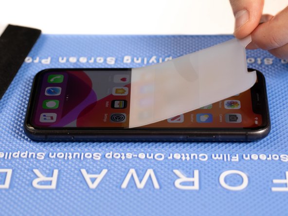 For best results, peel your film a little further back to avoid any bubbles forming as you join the bottom of the film with the top.