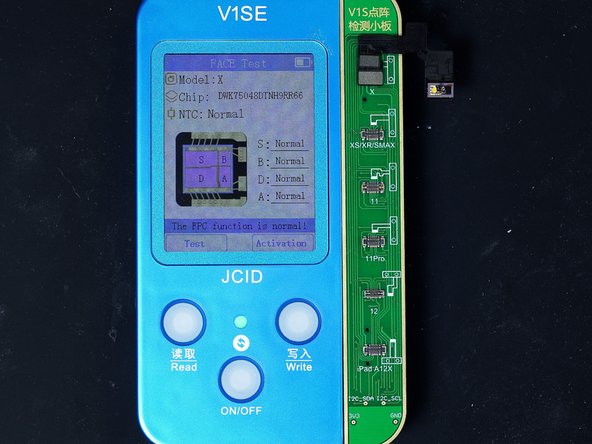 Plug the dot projector back into the JC programmer and test.
