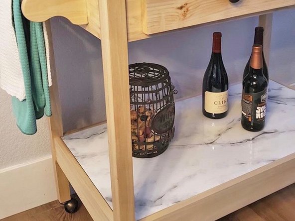 Place your items on the beautiful new top, then show it off!