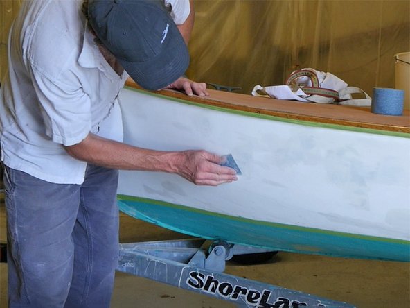 Wood, Previously Painted Surfaces, Aluminum and Steel: Sand the primed surface lightly with 220-grit sandpaper.