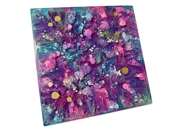 Embellishing Tip:  Once the mixed epoxy is in the mold, try experimenting with the alcohol inks to achieve different effects.