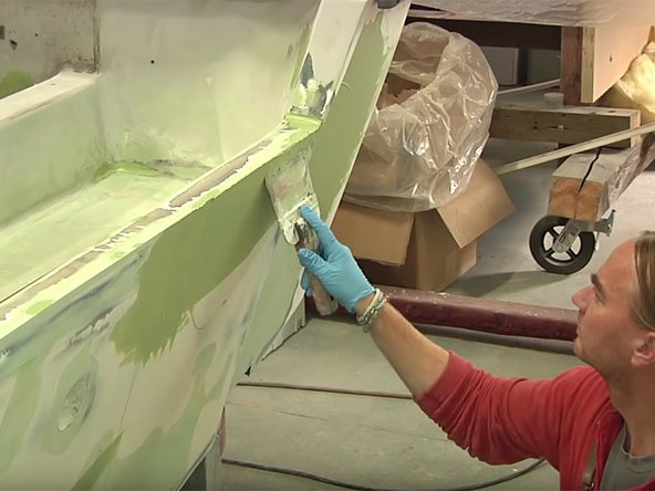 If you need to apply a second layer of TotalFair in order to level the surface, wait a couple of hours for the first layer to set up, then sand and clean the surface to remove sanding residue.