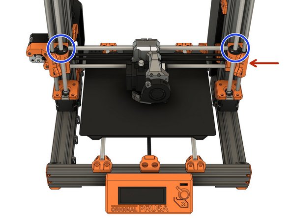 If you have applied tension to the belt, unscrew the belt tensioner on x_end_idler until the belt is relaxed.