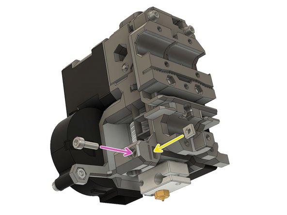Place a square nut in the extruder_body for the pinda_mount.