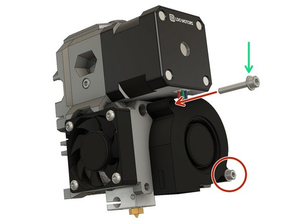 Slide a M3 washer on a M3x18 screw. Do the same for another M3x18 screw.