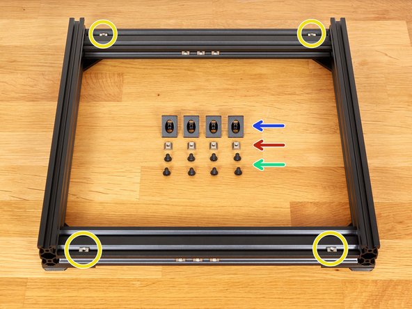 Place the frame with the feet flat on the table.