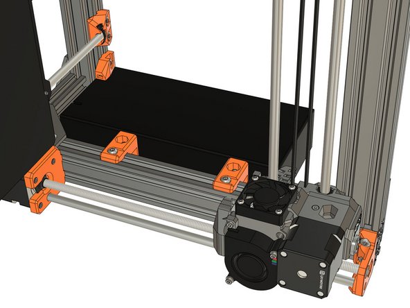 Place the PSU and secure it with 2x M5x10 screws. Do not tighten fully yet.