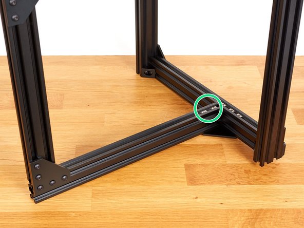 Slide 2x t-nuts in the extrusion, as shown.