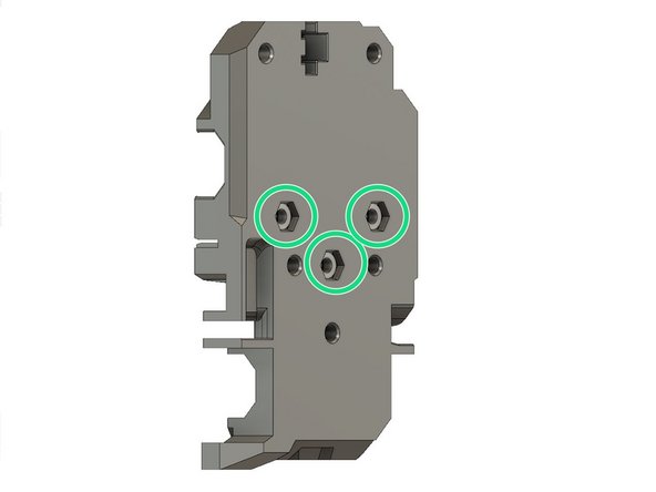 Insert three M3 hex nuts