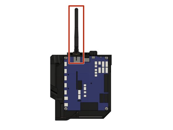 The connection between antenna and the board is designed at an angle to optimize the wire position of the antenna which avoids unnecessary strain on the wire and board connection.