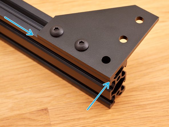 Double check that all your plates are correctly flushed with the extrusion as it could affect the rest of the assembly.