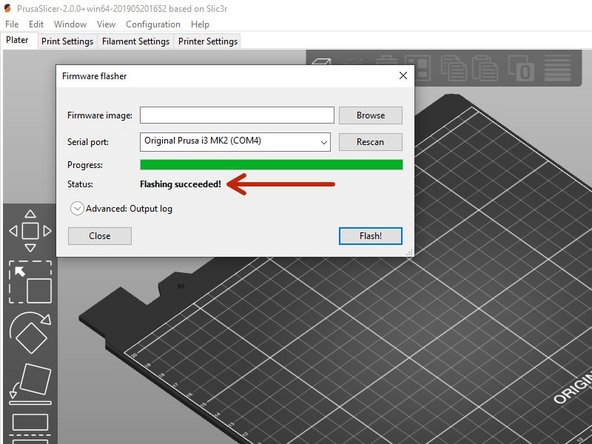 Select the appropriate Bear calibration firmware *.hex file using the Browse button.
