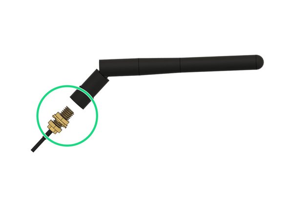 Be careful when handling the antenna, especially the connection with the board is very sensitive and you should avoid putting any strain on it.