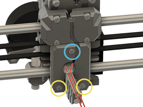 Secure the x_carriage_back bottom with one M3x18 screw