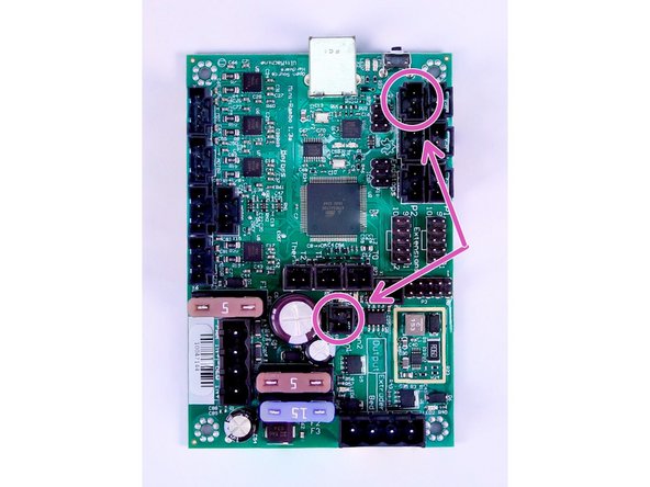 Locate the hotend fan connector on your controller board: