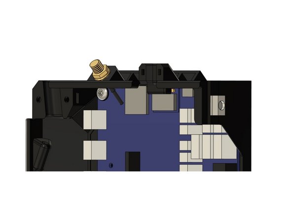 Loosely thread a T-nut onto the screw from the outside of the case. Do not tighten the T-nut to the case, as we will slide the T-nut into the Z extrusion on the frame.