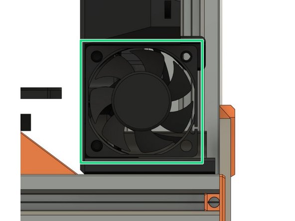 Insert the Noctua 5V fan that came with your stock MK3.