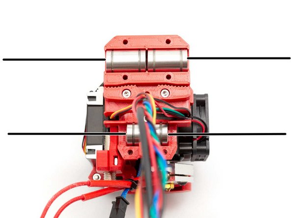Attach the BearMera on the Bear X axis (only the bearings are visible on this picture)