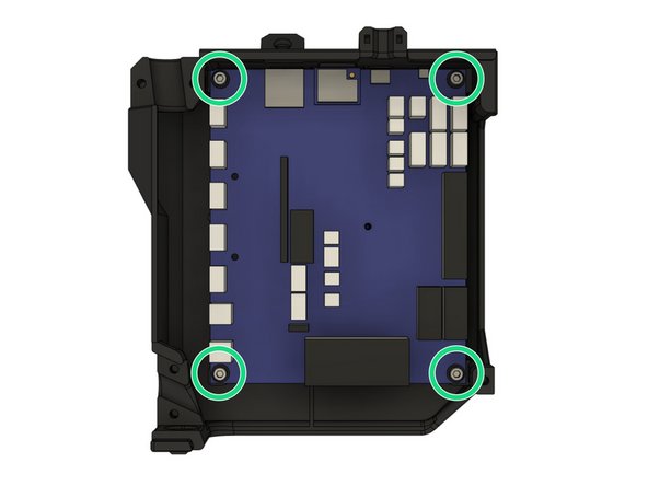 Secure the board in board_cover with the 4x M3x10mm screws and washers. Be careful not to over-tighten the screws as this might damage the board.