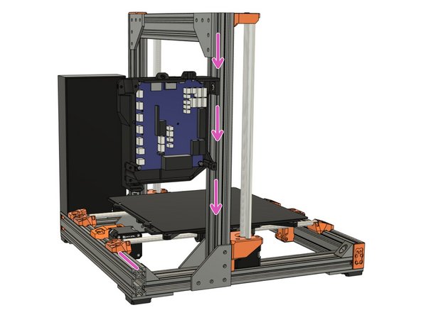 Slide the case down together with the inserted T-nut.