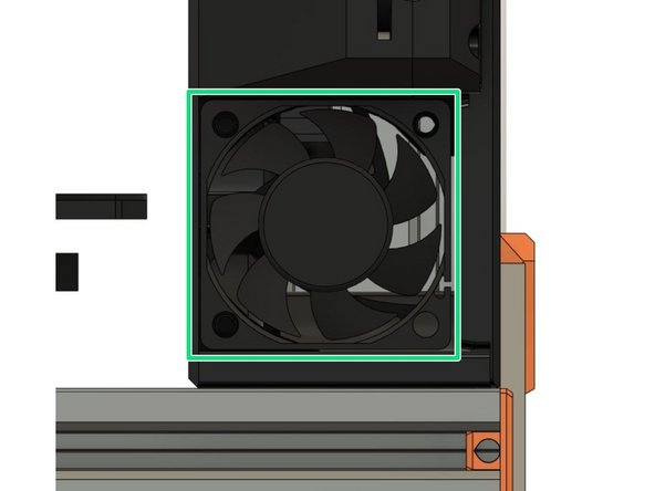 Insert the Noctua 5V fan that came with your stock MK3.