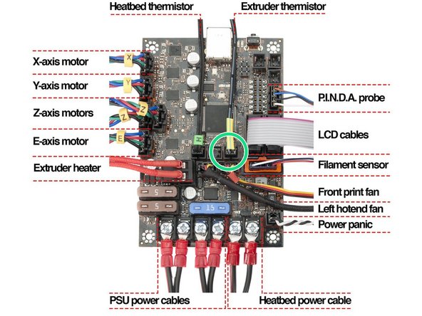 Unplug the hotend thermistor wires: