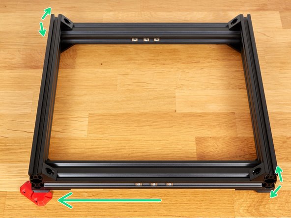 Check that the frame is not twisted by pressing downwards, on each corner in turn.