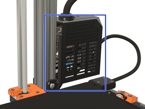 Place the electronics cover door on the rambo_hinge_lower.