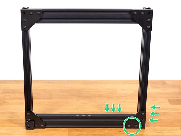 Move the Y axis into to the vertical position with the 3D printed foot on the bottom left.