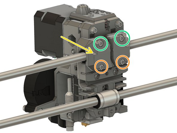Make sure all cables are running on top of the bottom smooth rod (between two X smooth rods)
