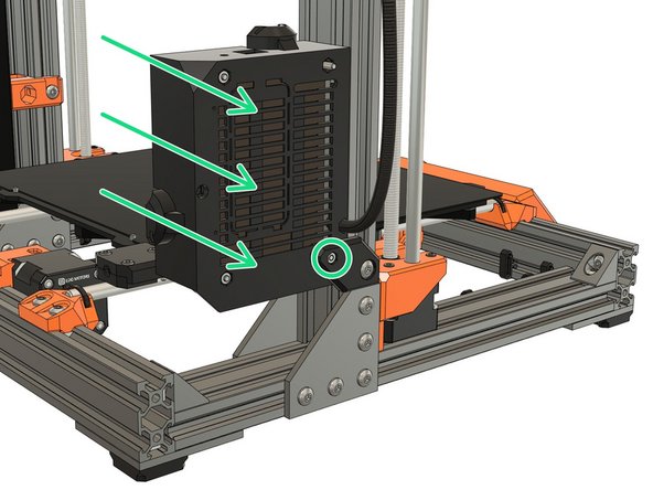 Push the textile sleeve and cable into the hexagonal hole, as shown. Allow some slack in the cable, so as not to put any strain on the connector.