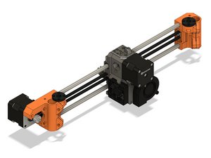 4. Extruder and X axis assembly