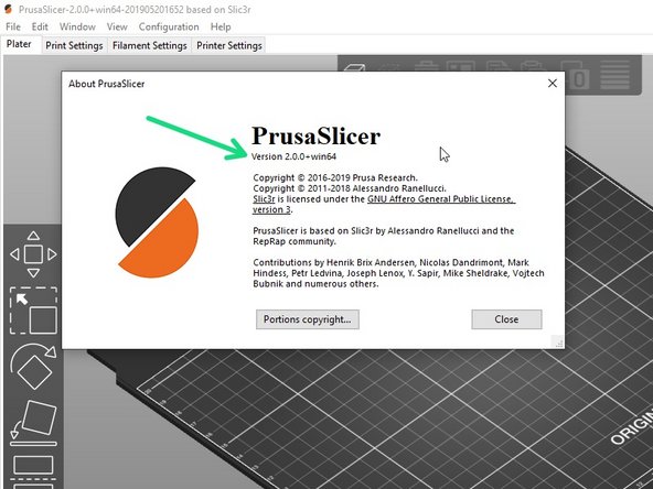 Verify that the slicer version is equal or greater than 2.0.0.