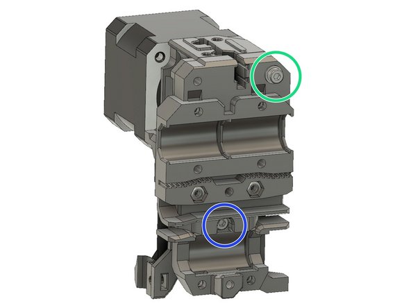 Using an M3x10 screw attach the extruder_body to the x_carriage.