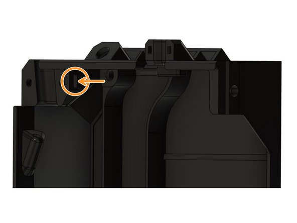 Insert one more M3 square nut on the inside of the case.