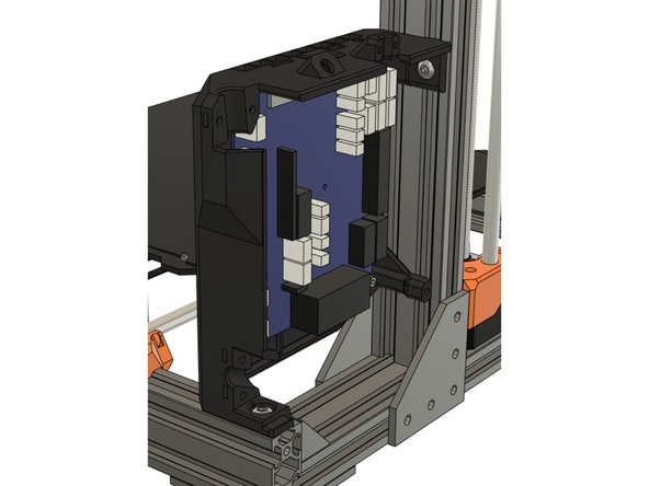 Alternatively tighten both screws to the frame with the help of the t-nuts.