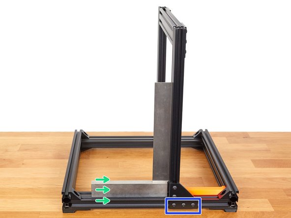 Use the build_helper_z to set the correct distance, from the back of the frame to the Z axis.