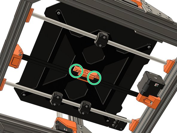 Take 4x M3x8 button head screws (reused from your Original Prusa) and secure the heated bed in the corners. Do not fully tighten the screws yet.