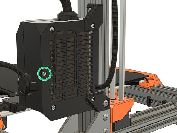 Secure the electronics cover door with an M3x40 screw (reused from your original Prusa).