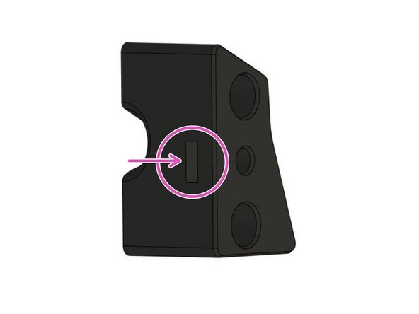 Insert one M3 square nut on the inside of the case.