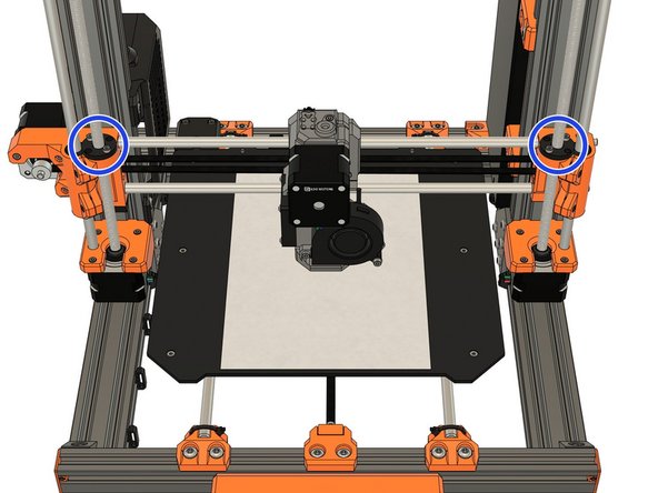 Turn off the printer and move the extruder to the centre of the X axis.